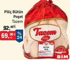 TAZEM PİLİÇ BÜTÜN POŞET TAZEM PİLİÇ BÜTÜN POŞET
